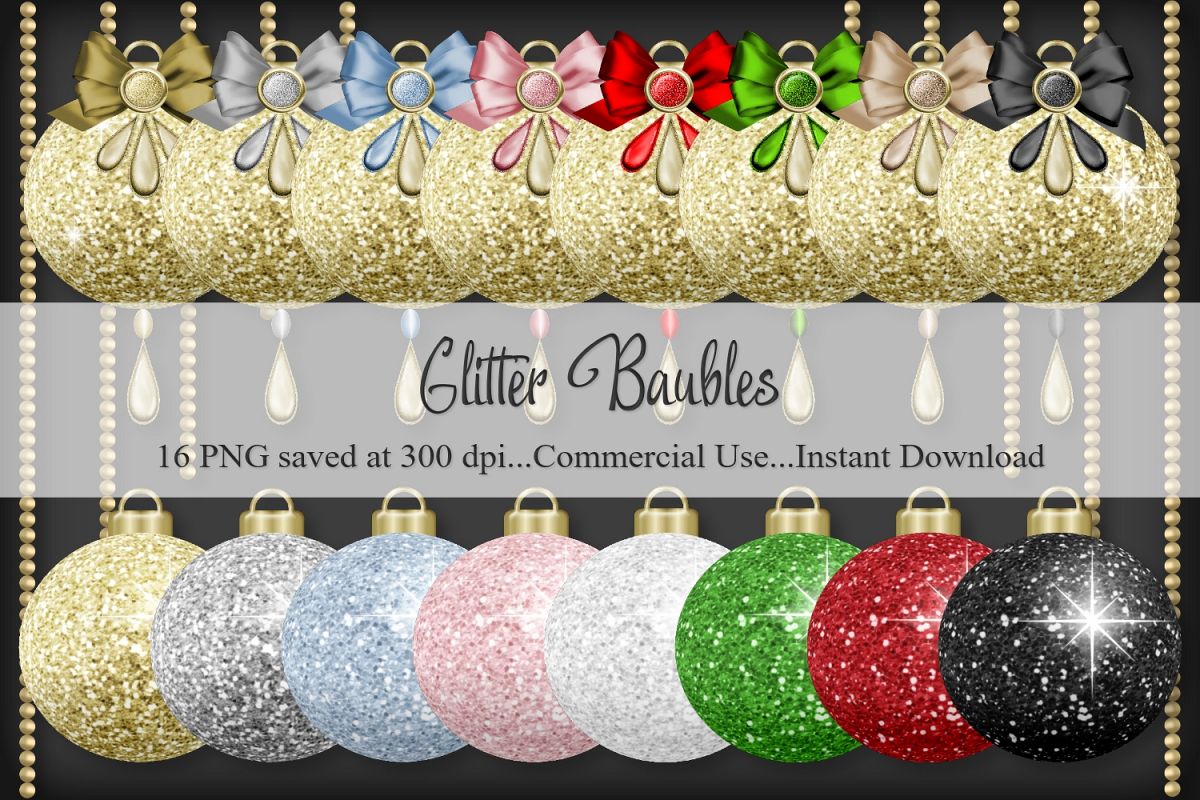 Glitter Baubles example image 1