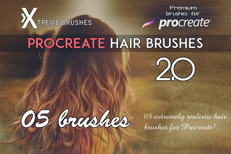 Procreate Hair Brushes 2.0 example image 1
