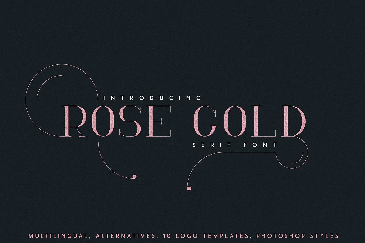 RoseGold Serif font 10 Logos example image 1