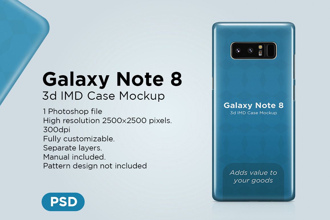 Samsung Galaxy Note 8 3d IMD Case Mockup example image 1
