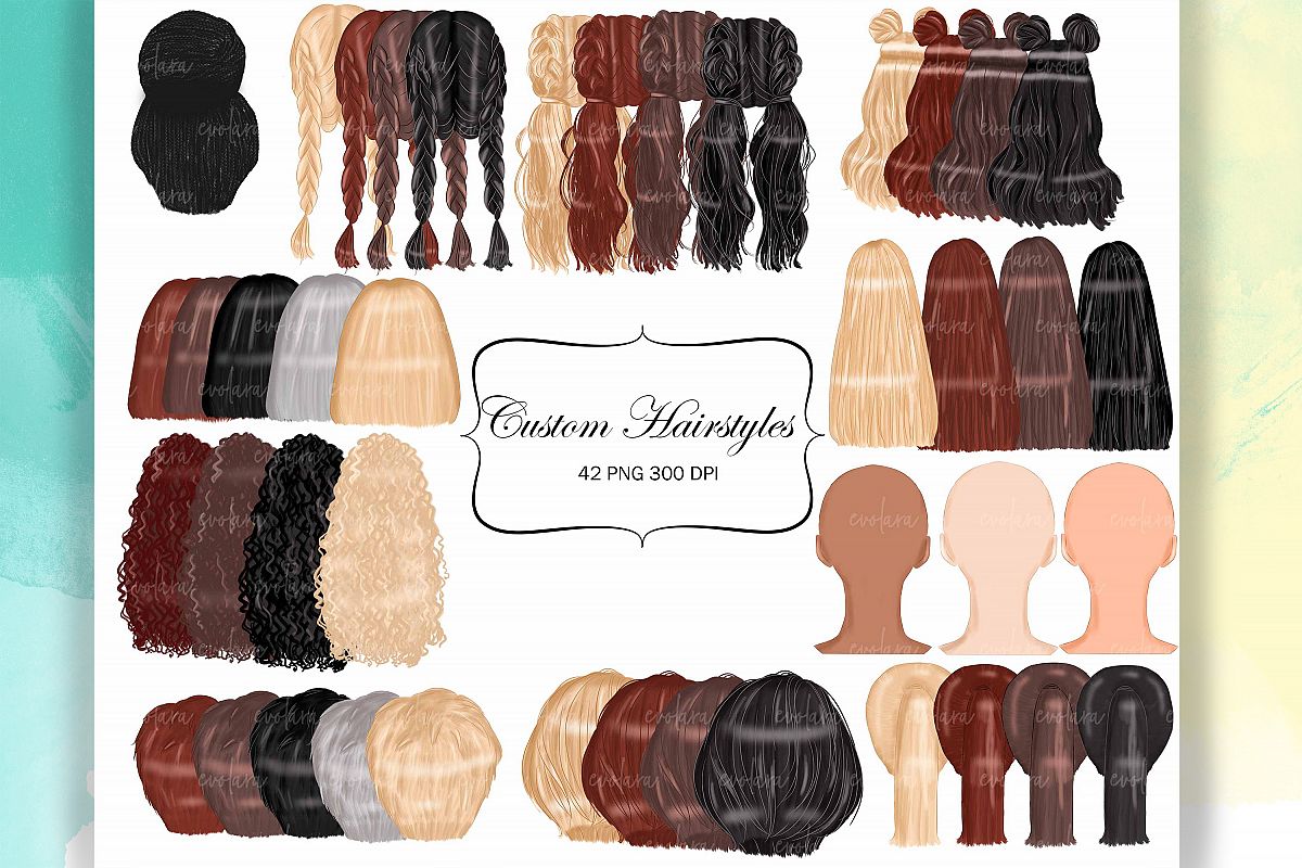 Custom Hairstyles Clipart Womans Hair Clipart Best Friends example image 1