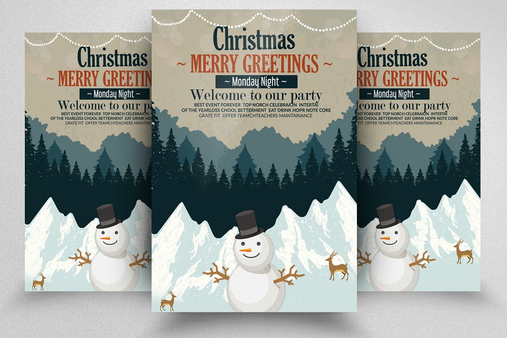 Merry Christmas Party Flyer example image 1