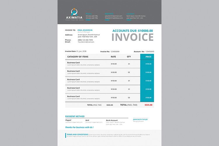 Invoice example image 1