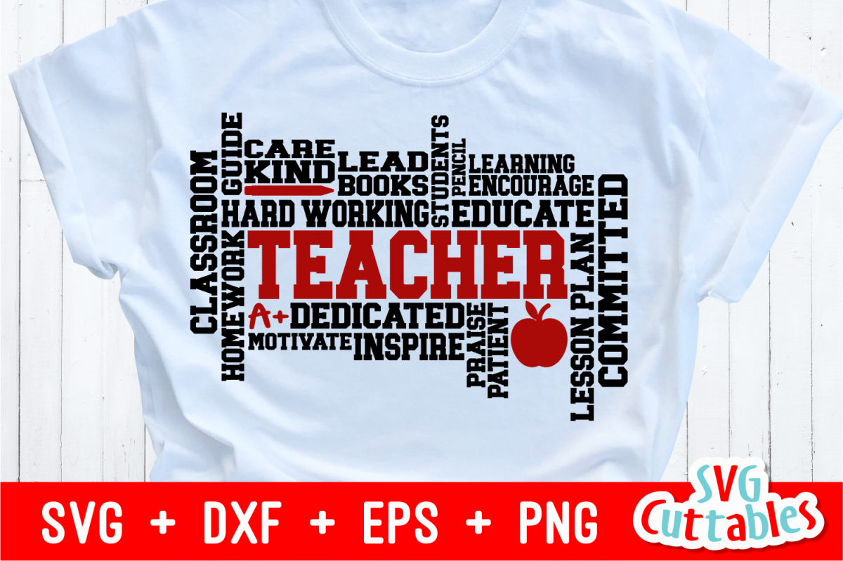 Teacher Word Art | Cut File example image 1