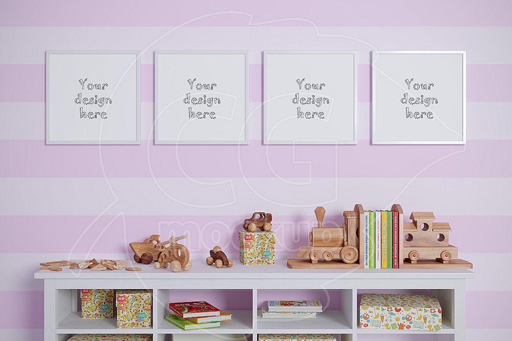 Baby room mockups set of 4 frame example image 1