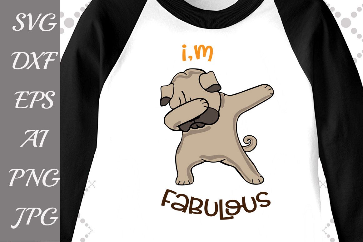 Dabbing Pug Svg example image 1
