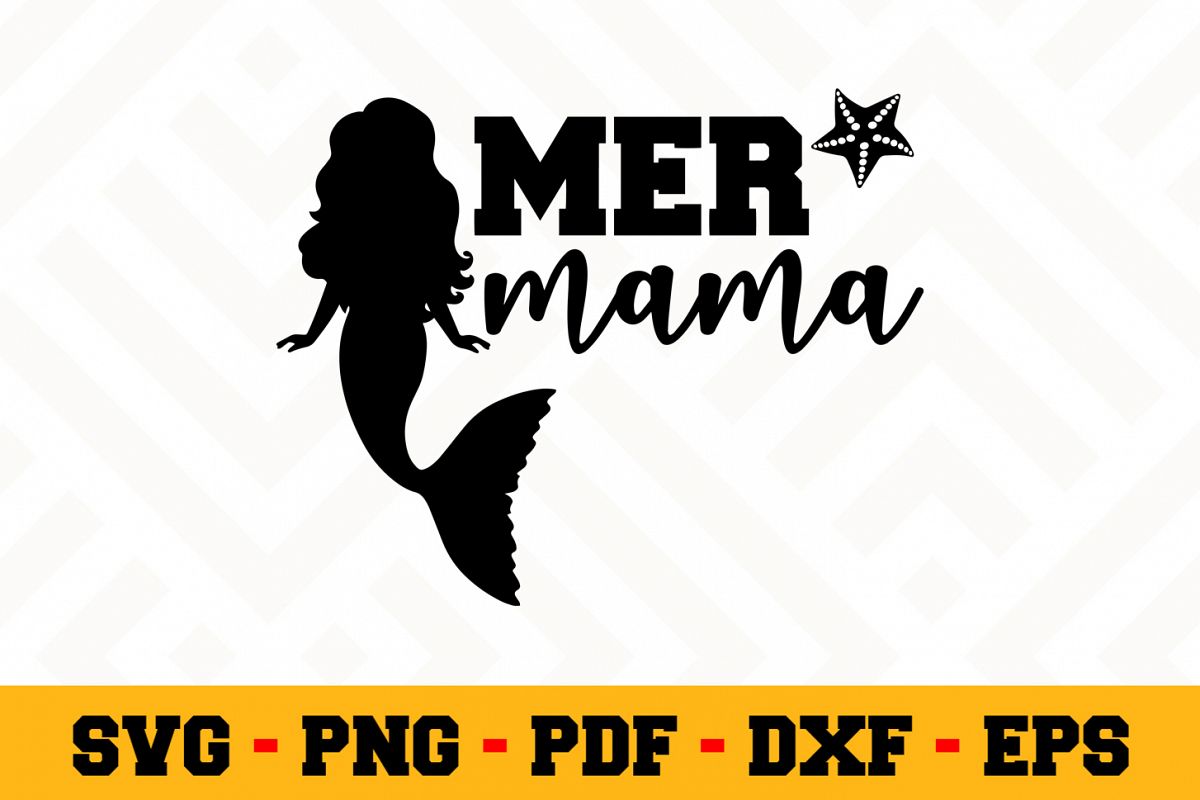Mermaid SVG Design n530 | Mermaid SVG Cut File example image 1