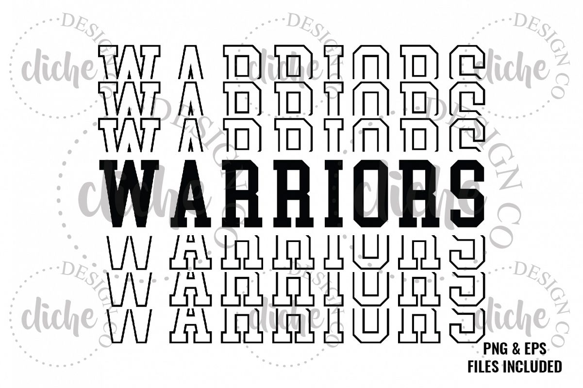 Warriors Sublimation Design & Bonus Vector Files example image 1