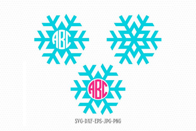 Download Snowflake Monogram SVG, Snowflake Svg, Christmas SVG