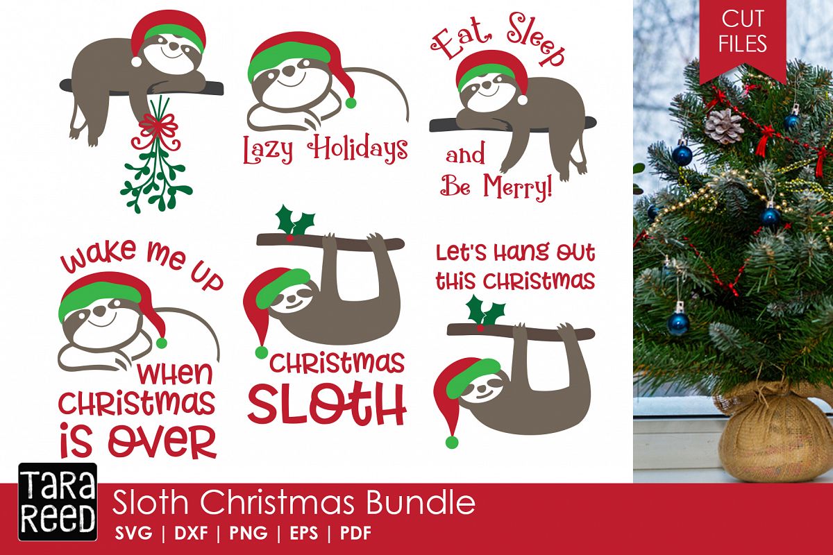 Sloth Christmas - Christmas SVG Files for Crafters