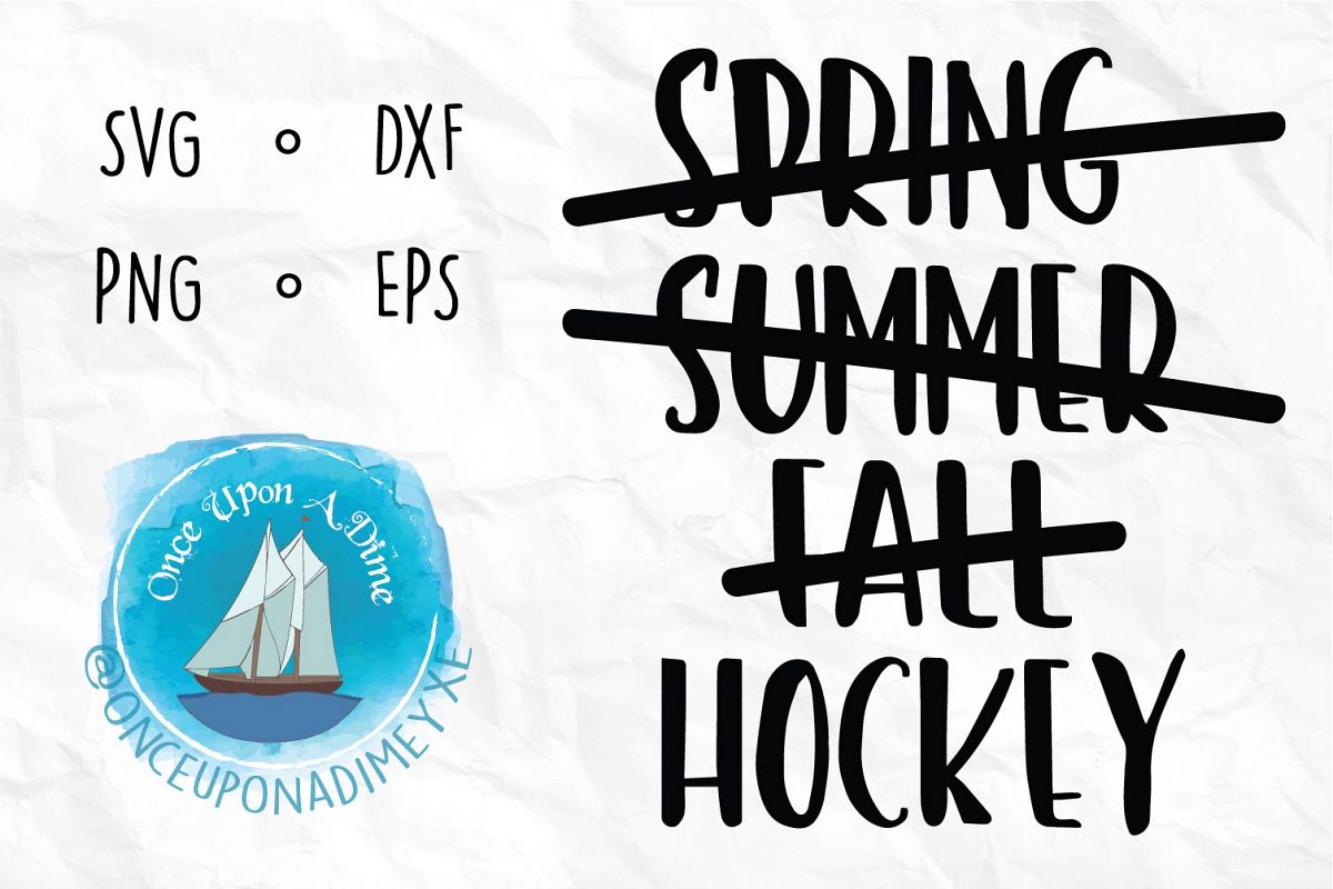 Hockey Season | Hockey | Hockey SVG Cut File example image 1