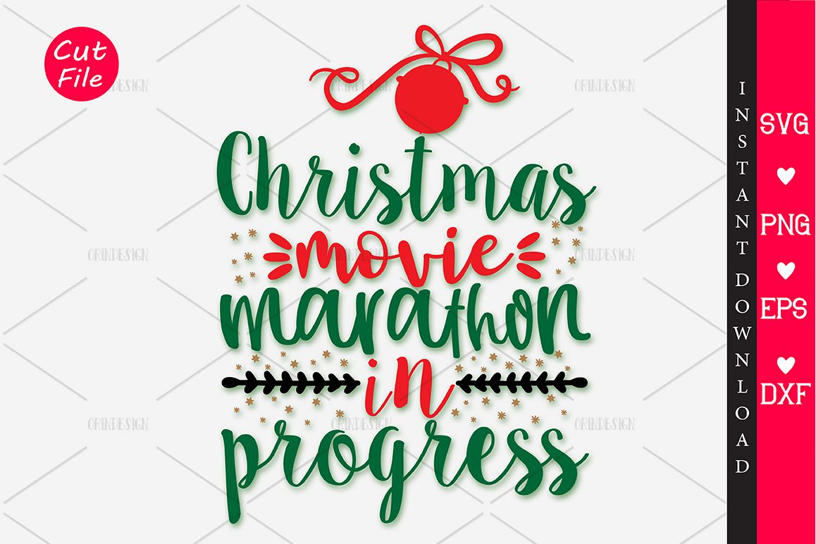 Download Christmas Movie Marathon In Progress Svg PSD Mockup Templates