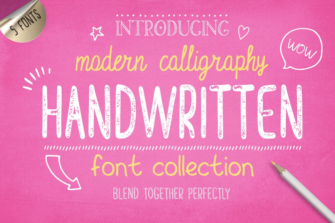 Handwritten Font Collection example image 1
