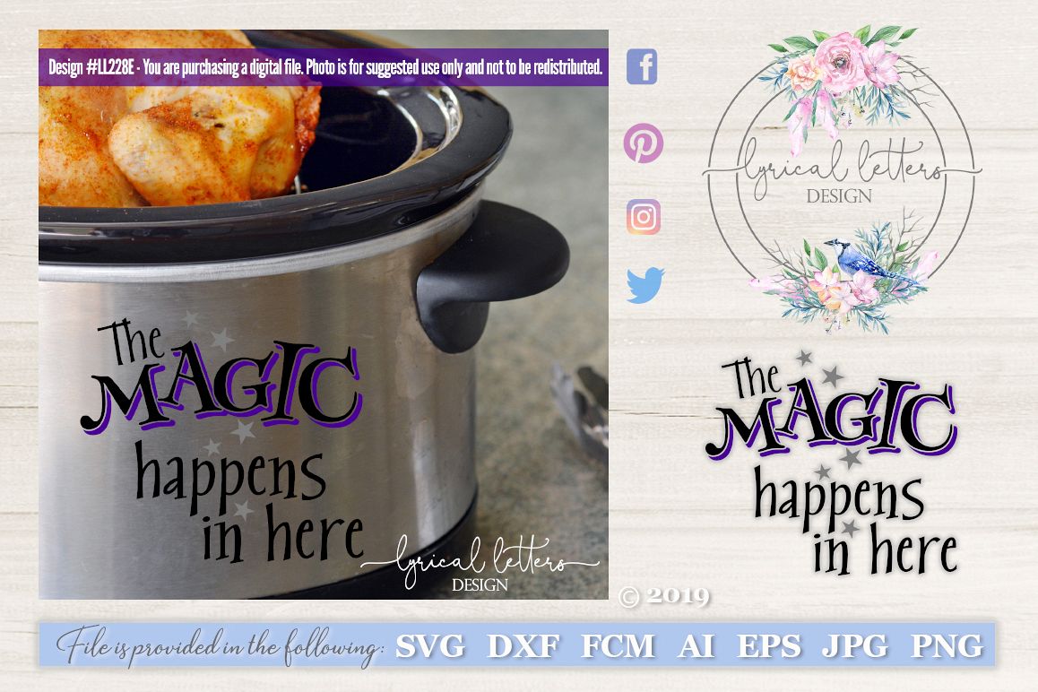 Slow Cooker Pressure Cooker Magic Happens In Here SVG LL228E example image 1