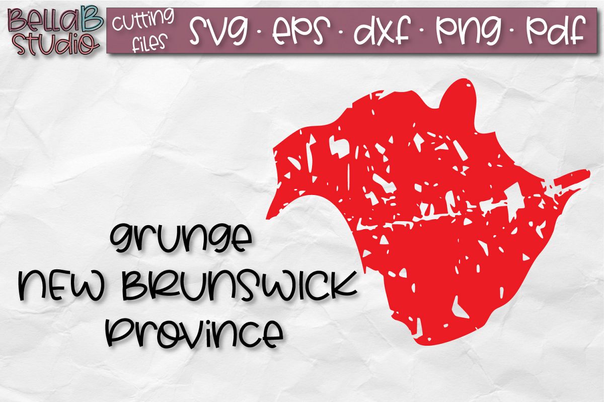 New Brunswick SVG, Canada SVG, Canadian SVG, Distressed SVG example image 1