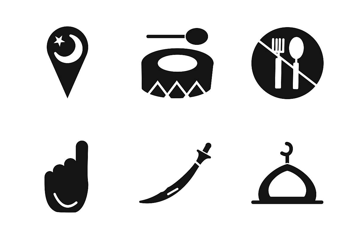 Set Of Ramadan Icons example image 1