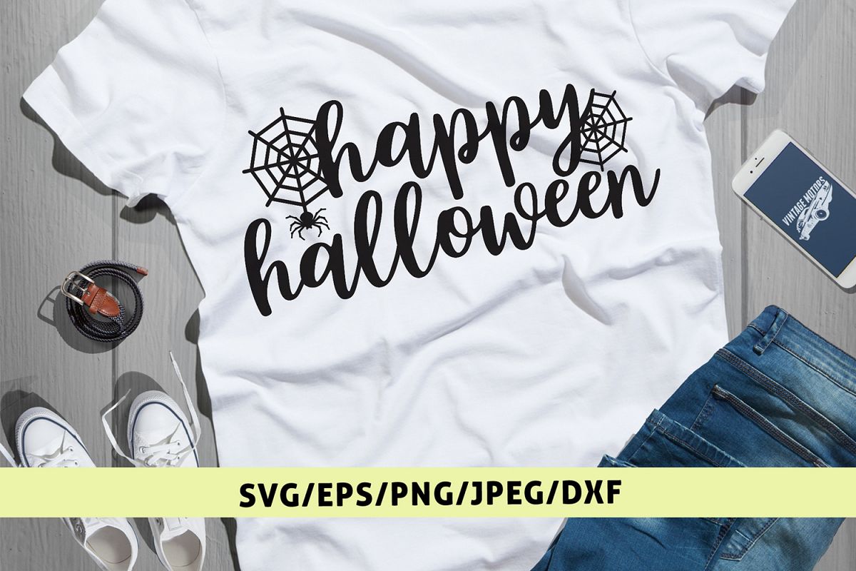 Happy Halloween - Halloween SVG EPS DXF PNG Cutting Files example image 1