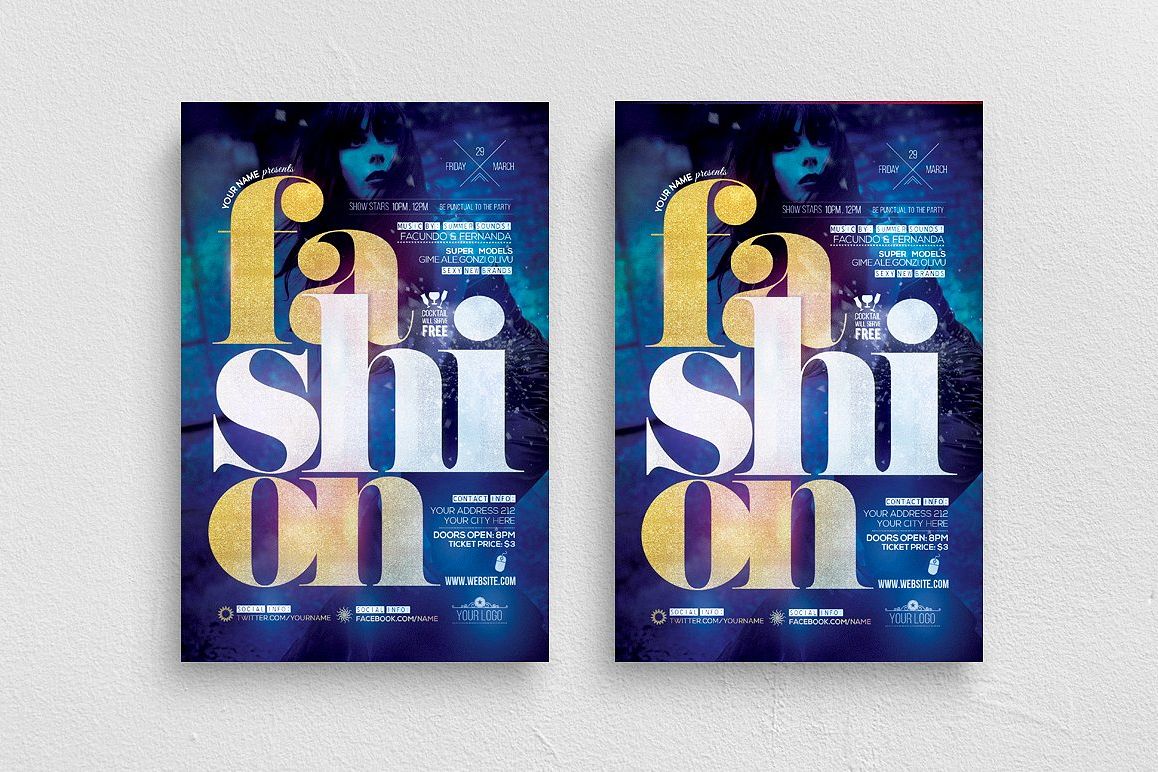 Fashion Live Show Flyer Template example image 1