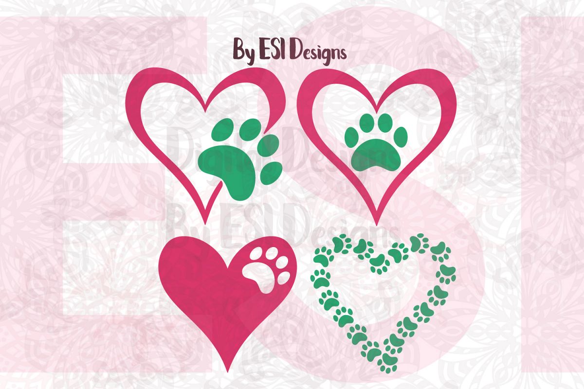 Paw Print Heart Designs example image 1
