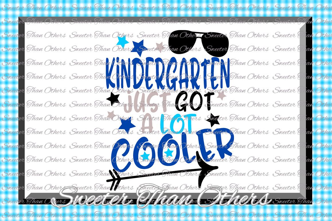 Kindergarten Cooler SVG Kinder Grade cut file First Day of S example image 1