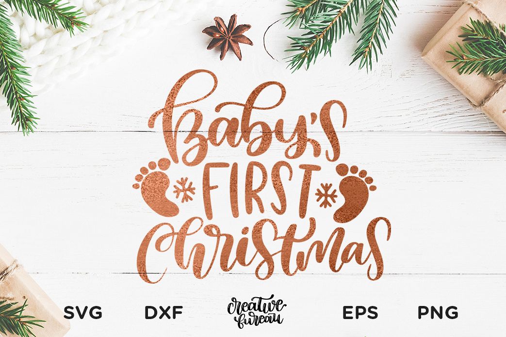 Download Baby's First Christmas SVG DXF, First Christmas SVG DXF ...