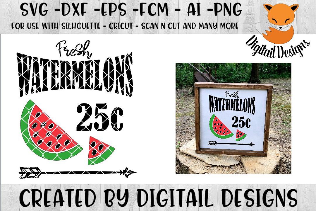 Download Watermelon Sign SVG for Silhouette, Cricut, Scan N Cut ...