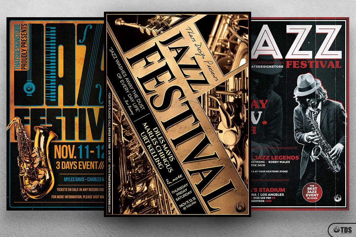 Jazz Festival Flyer Bundle V1 example image 1