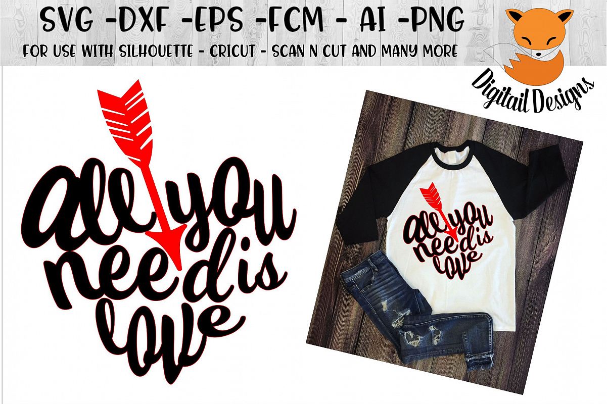 Valentine Love SVG - Silhouette - Cricut example image 1