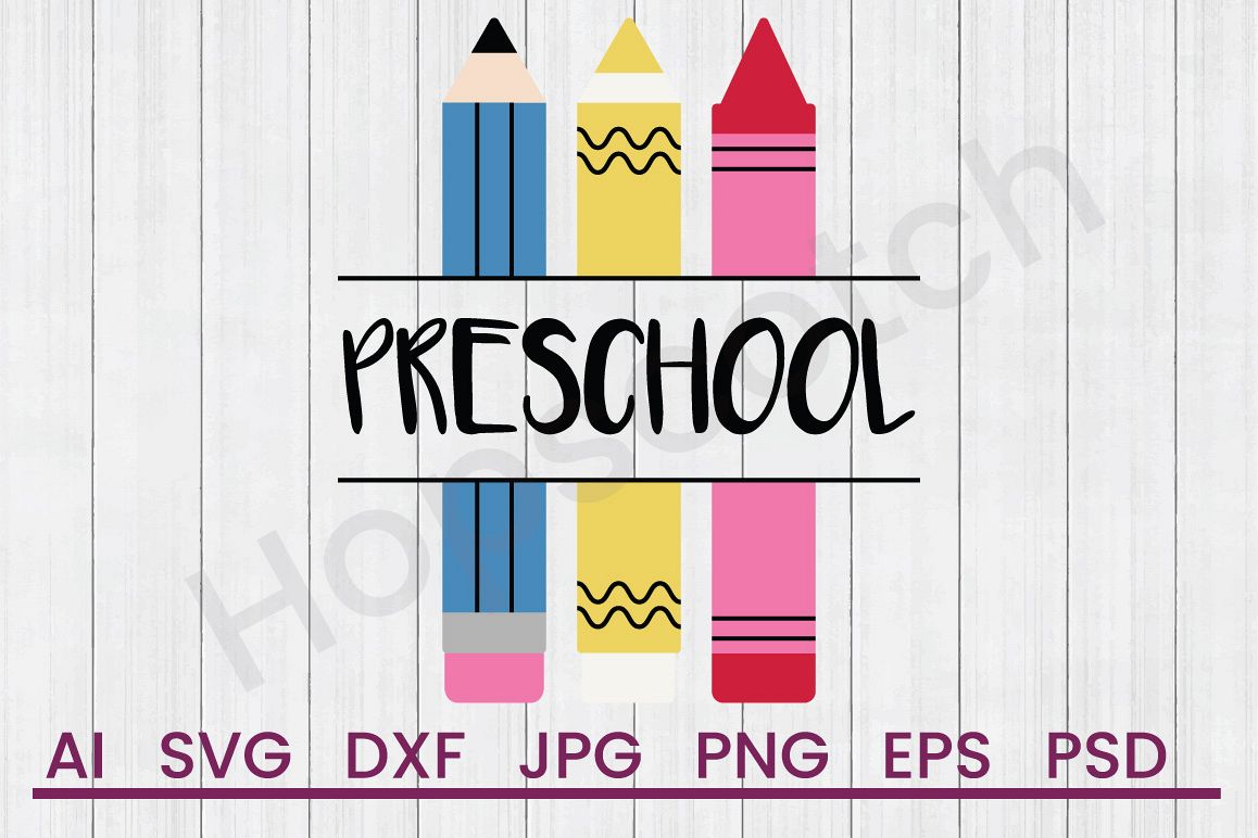 Crayons SVG, Preschool SVG, DXF File, Cuttatable File example image 1