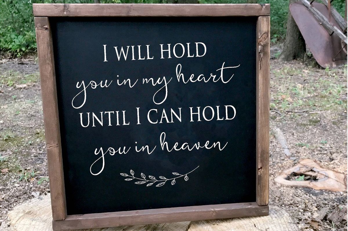 I Will Hold You In My Heart Sympathy SVG example image 1