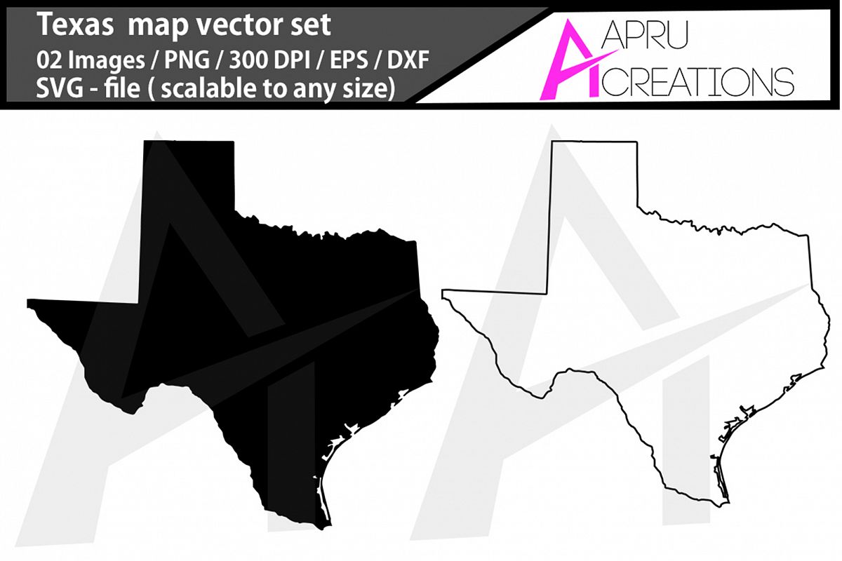 texas svg/ texas silhouette / texas outline map example image 1