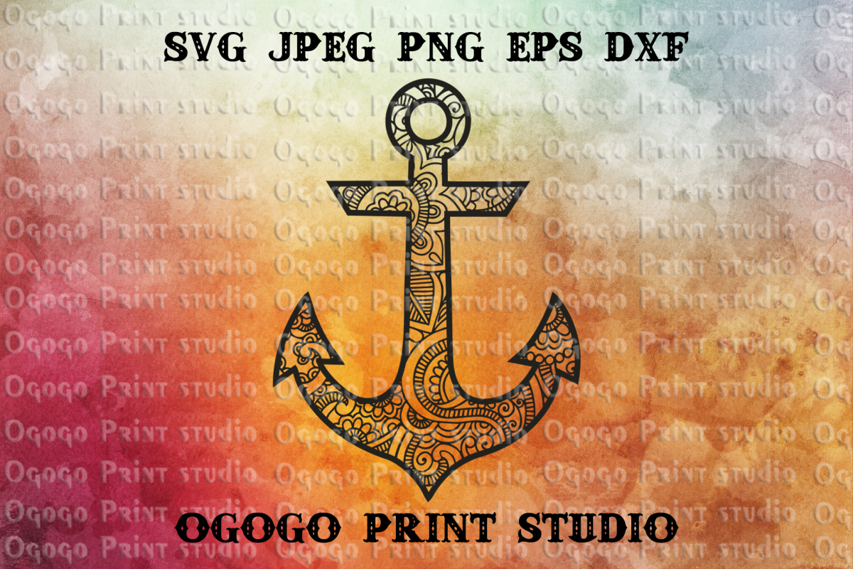 Download Anchor SVG, Zentangle SVG, Ocean Svg, Mandala svg, Sea SVG