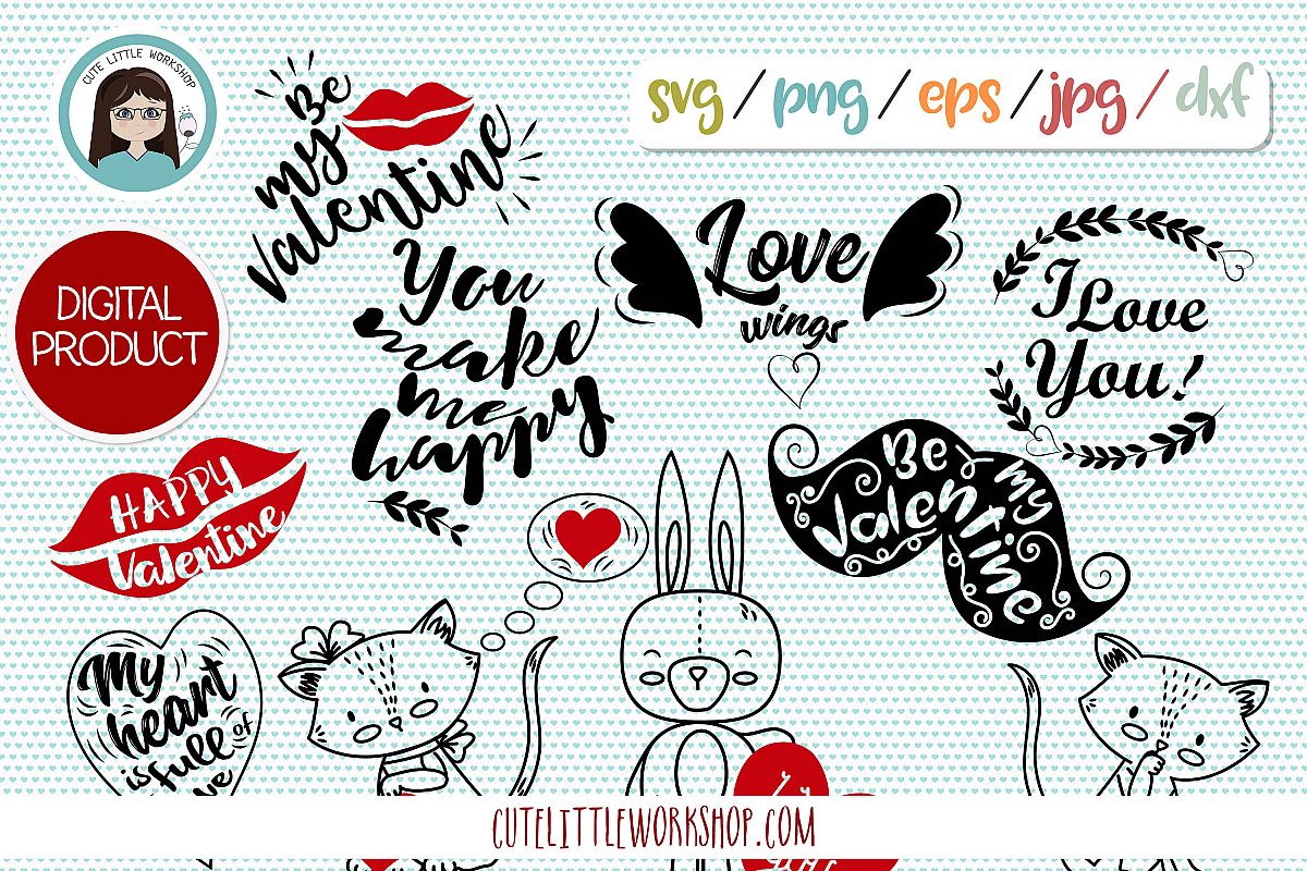 Valentine svg, dxf, png, eps example image 1