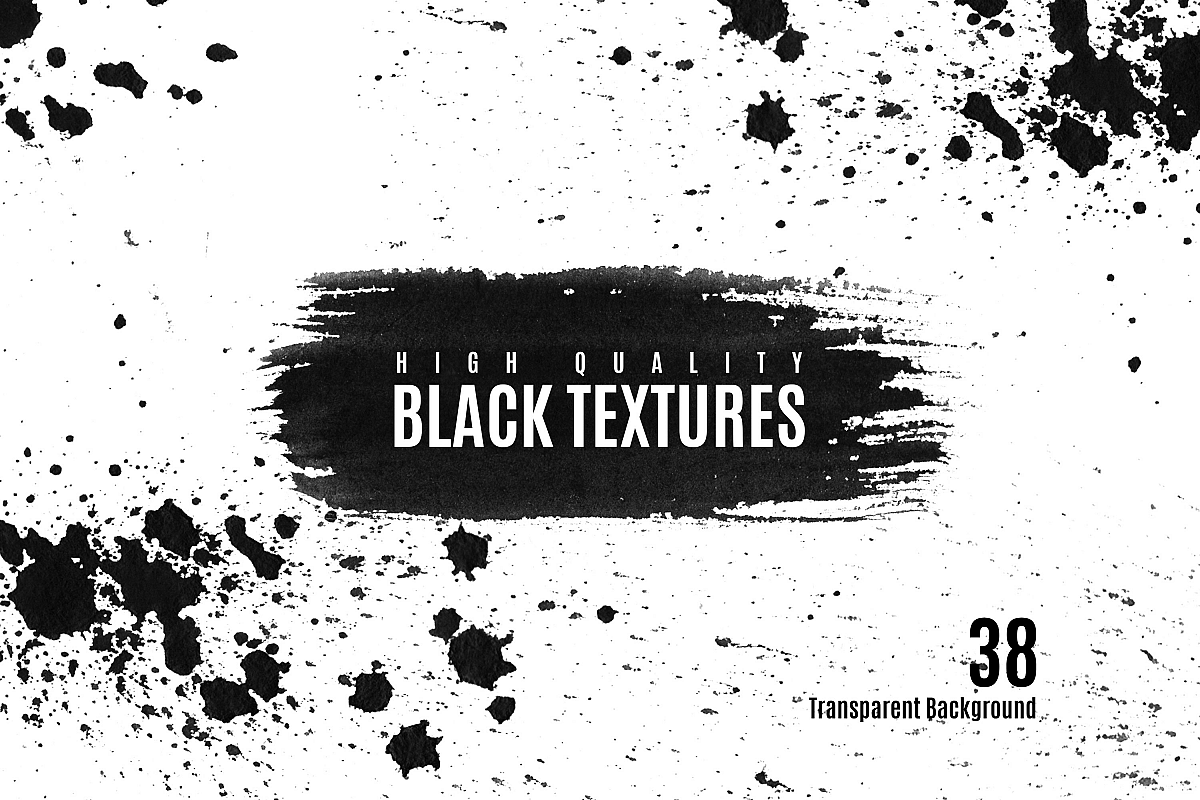 Watercolor black textures background clip art example image 1