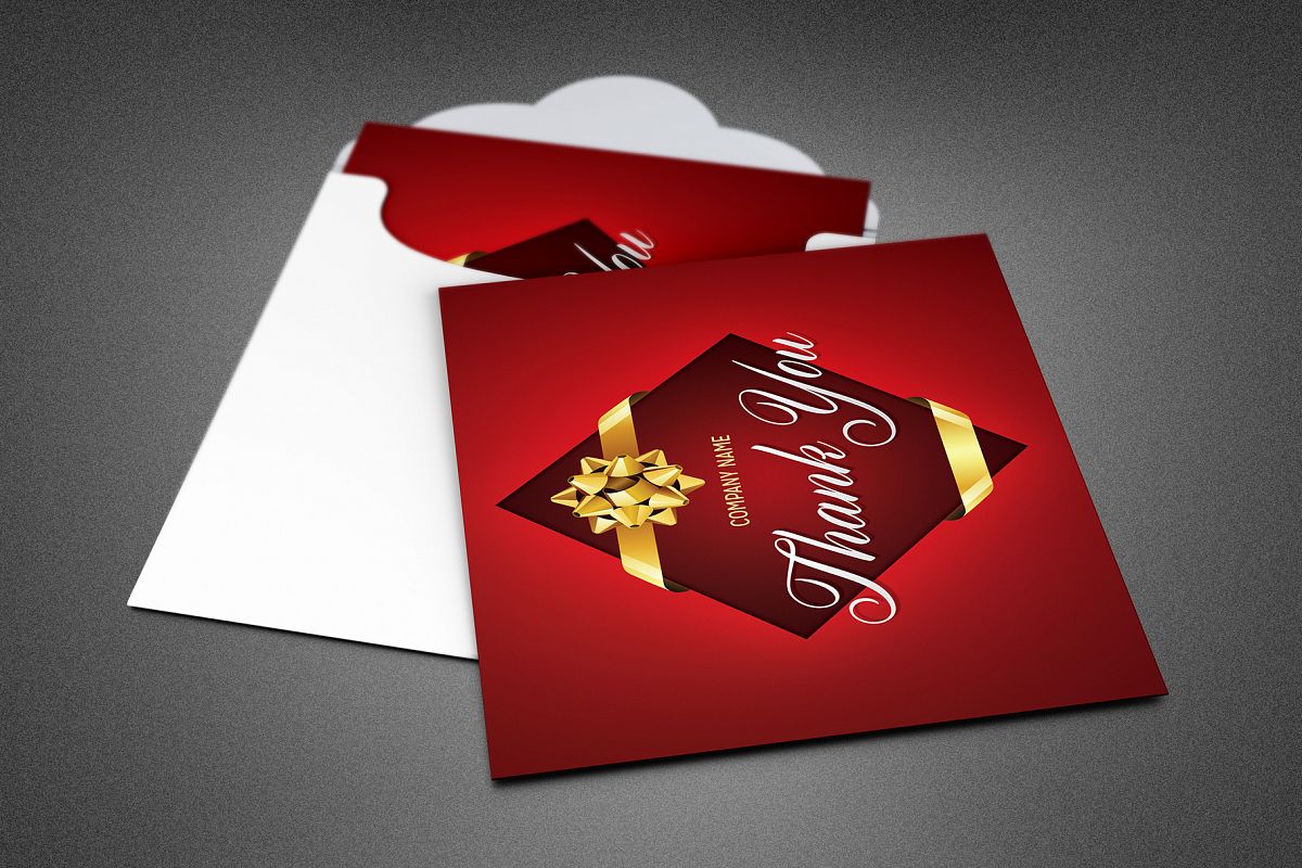 Company Christmas Thank You Card example image 1