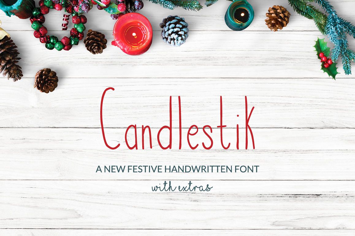 Candlestik Christmas Font & Extras example image 1