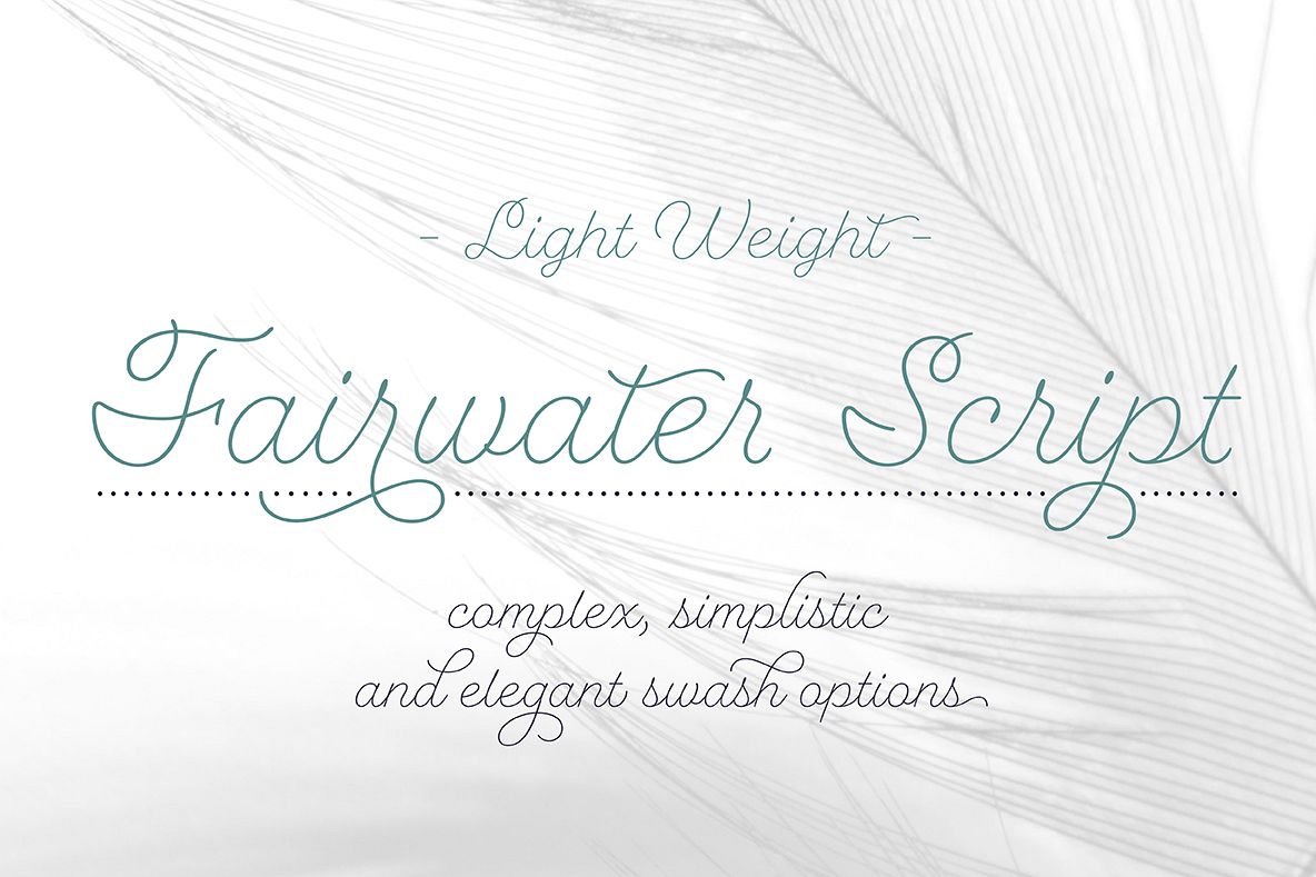 Fairwater Script Light example image 1