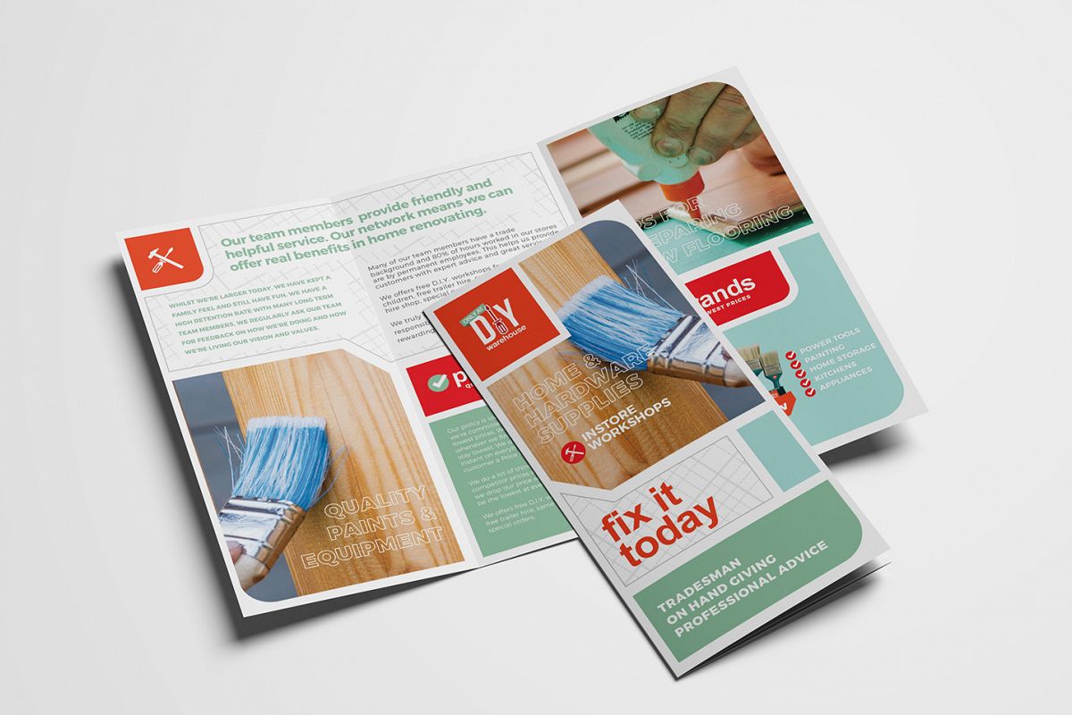 DIY Tool Supply Tri-Fold Brochure Template example image 1