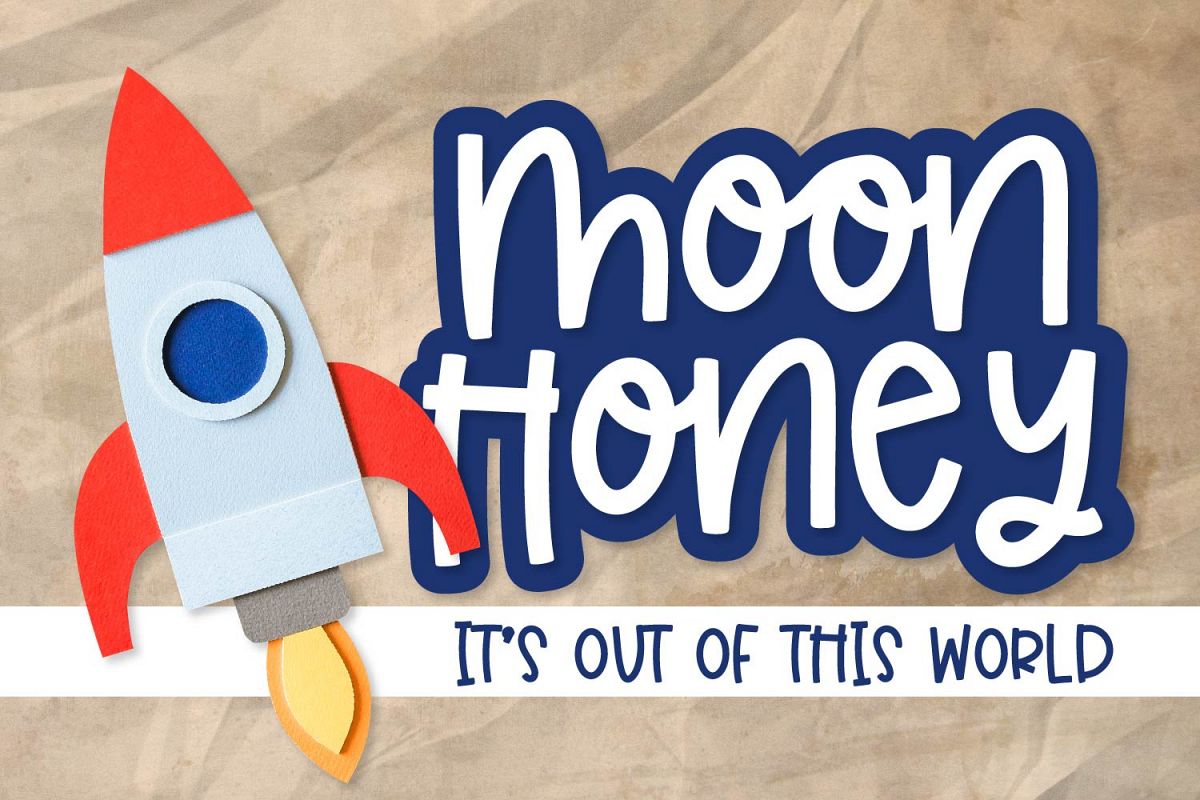 Moon Honey - An Out of this world thick Sans Serif example image 1
