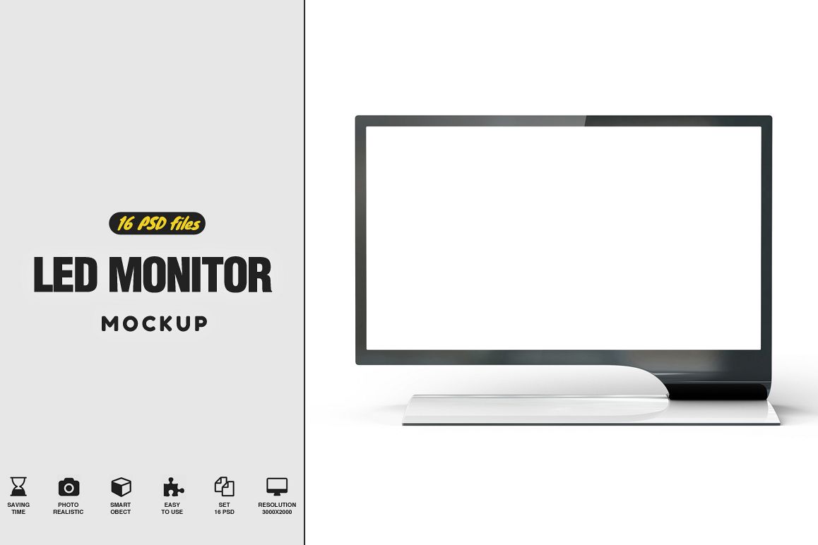 LED Monitor Mockup example image 1