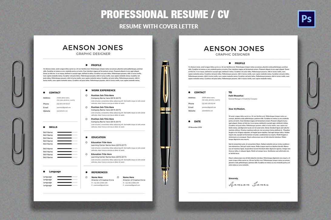 CV/Resume example image 1