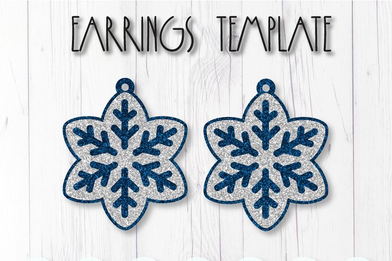 Earrings template SVG, DIY earrings template example image 1