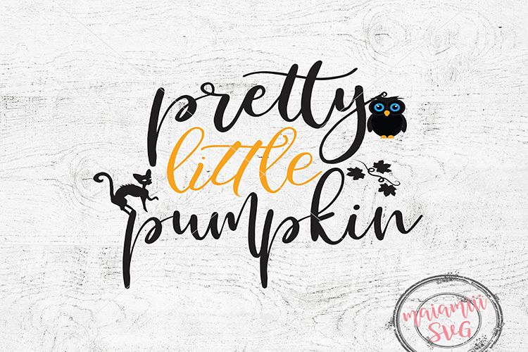 Pretty Little Pumpkin, Halloween Pumpkin SVG, Fall SVG example image 1