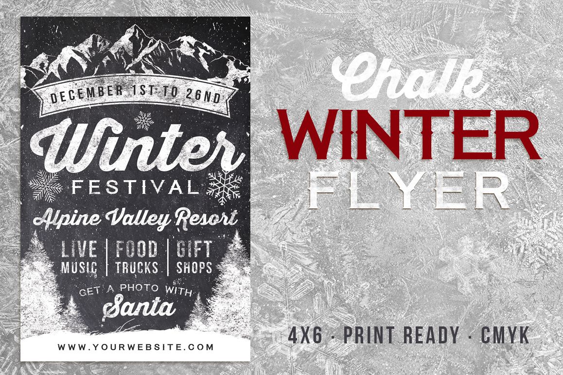 Chalk Winter Festival Flyer example image 1