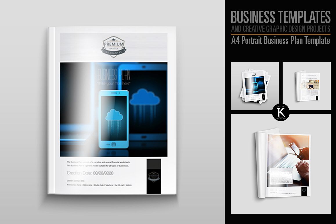 A4 Portrait Business Plan Template example image 1