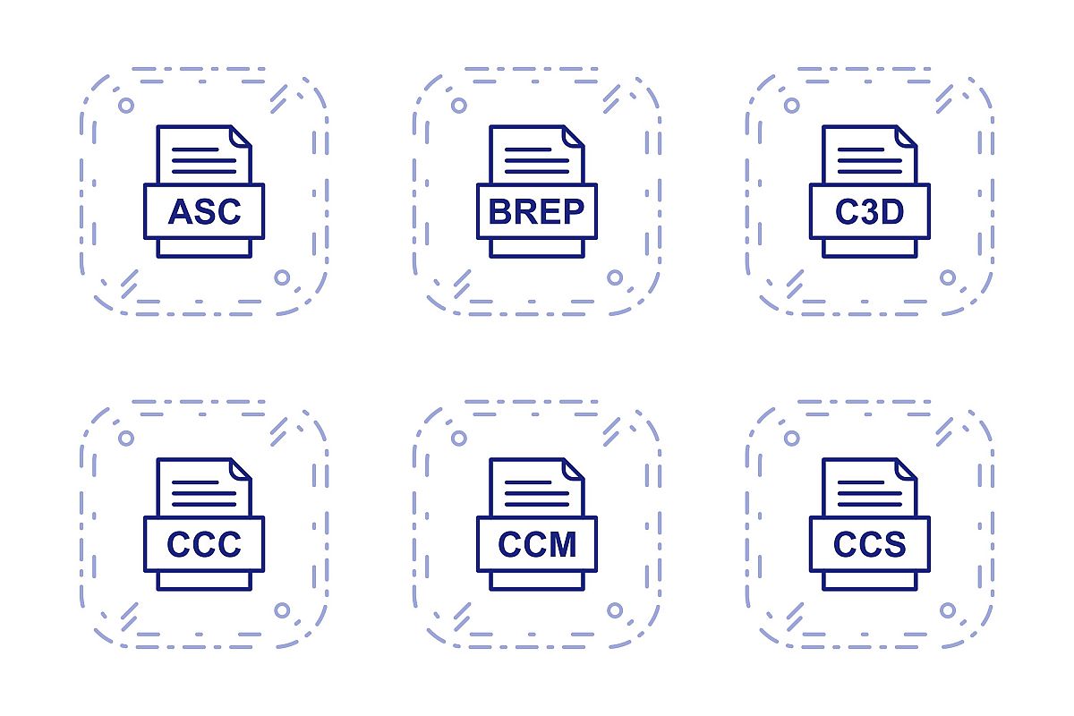Set Of File Formats Icons example image 1