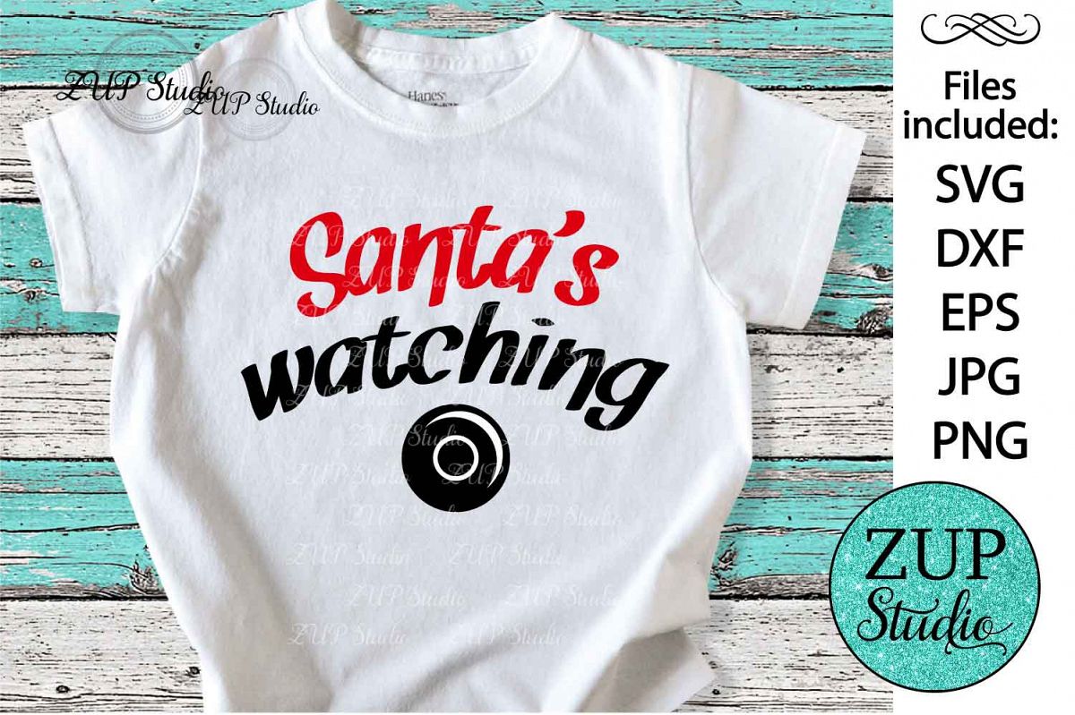 Santa's Watching Digital Cutting files file 123 example image 1