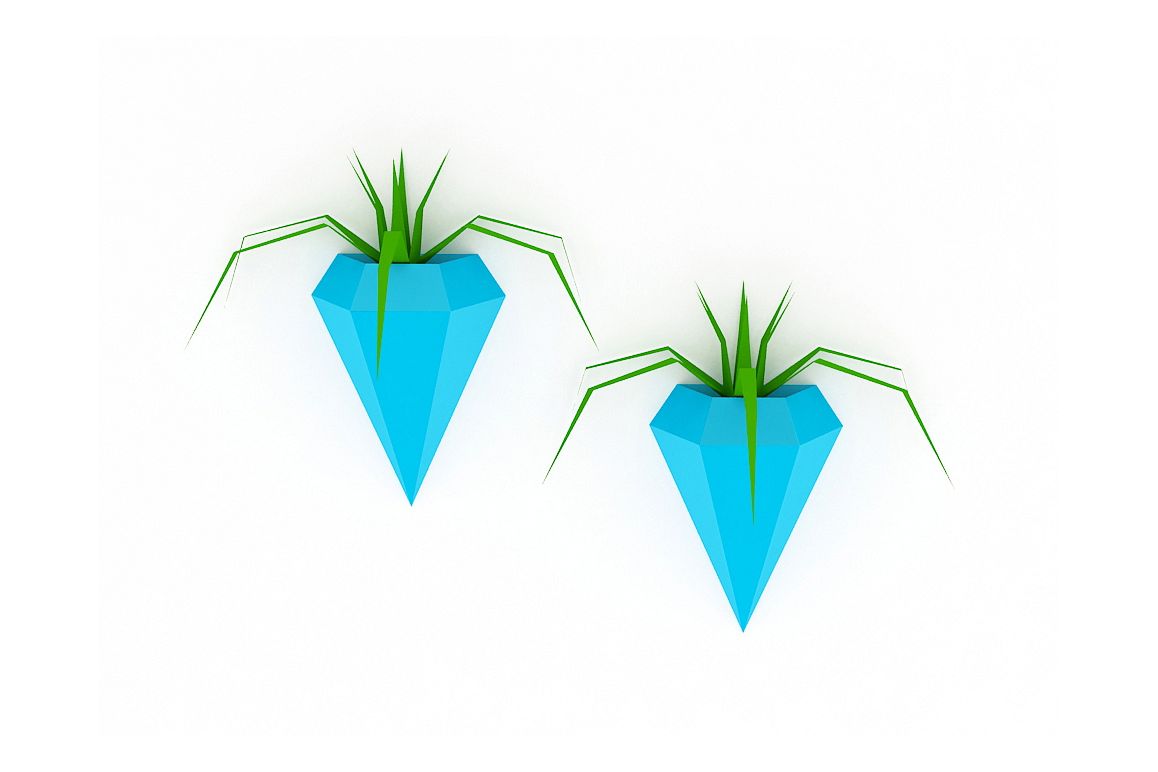 DIY Wall mount Planters - 3d papercraft example image 1