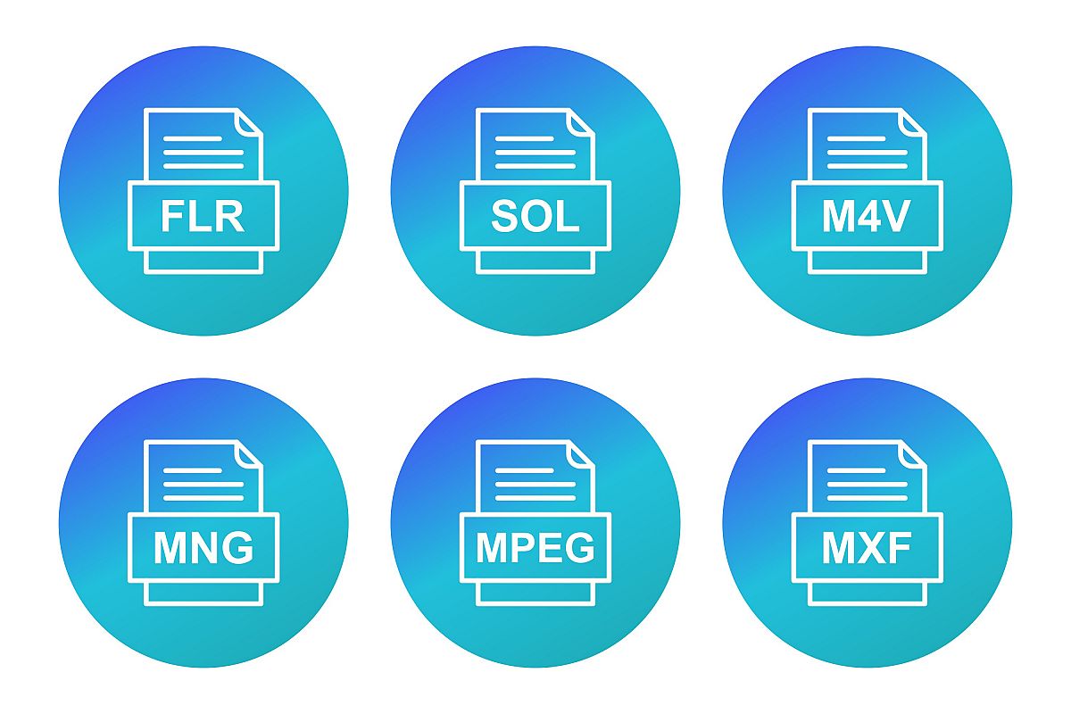 Set Of File Formats Icons example image 1