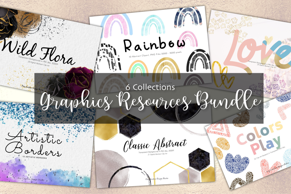 6 Collections of Graphics Resources Bundle example image 1